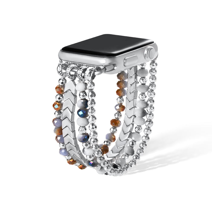 PERSONALIZED BEADED WATCH BAND COMPATIBLE WITH APPLE WATCH