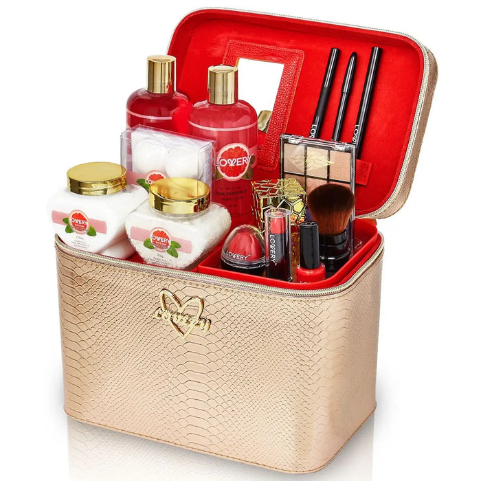 BATH & BODY GIFT BASKET - PINK GRAPEFRUIT COSMETIC - 30PC