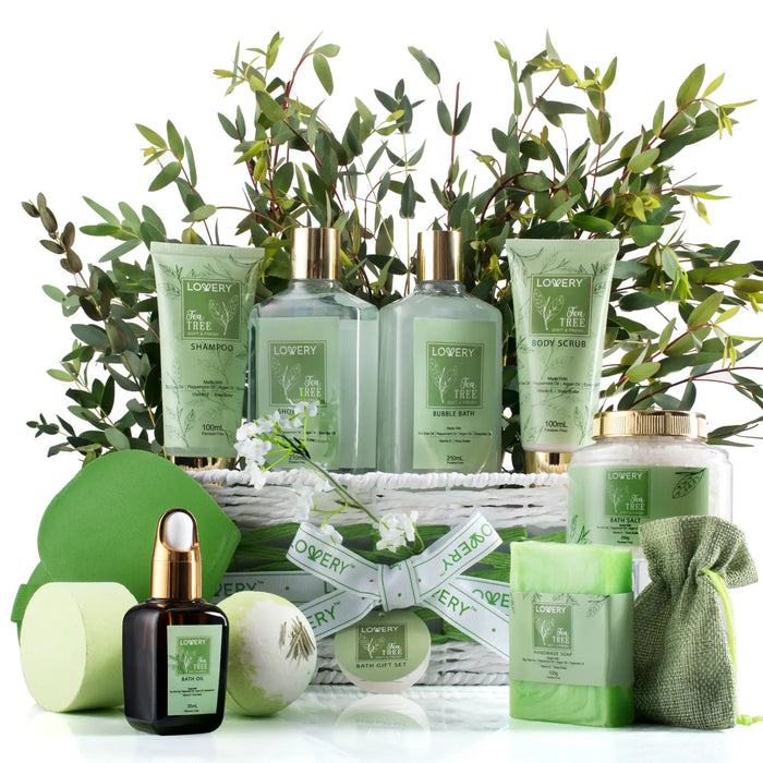 TEA TREE BATH & BODY SET - LUXURY AROMATHERAPY HOME SPA SET