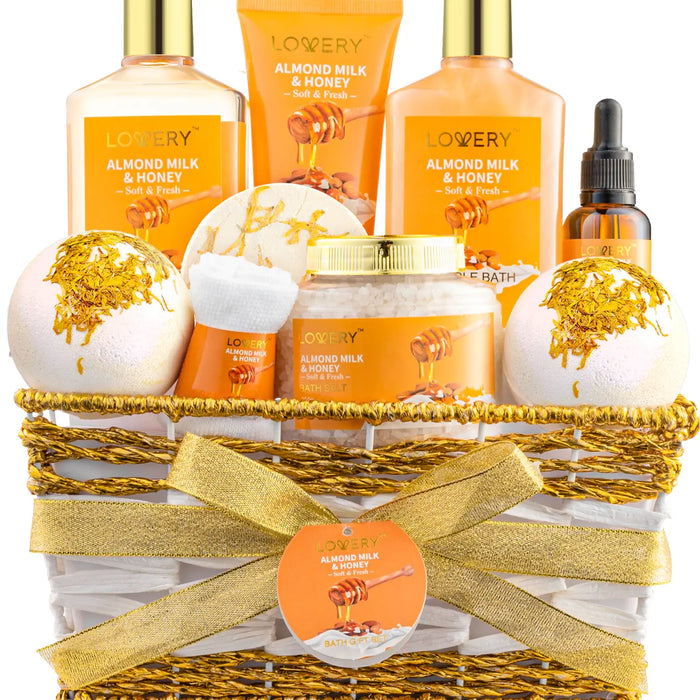GIFT BASKET – 10PC ALMOND MILK & HONEY BEAUTY & PERSONAL SET