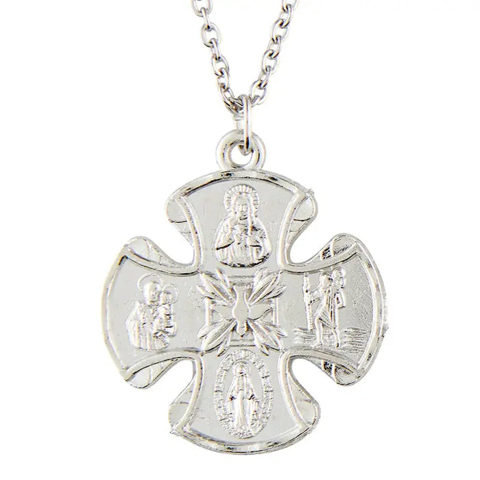 FOUR WAY MEDAL NECKLACE