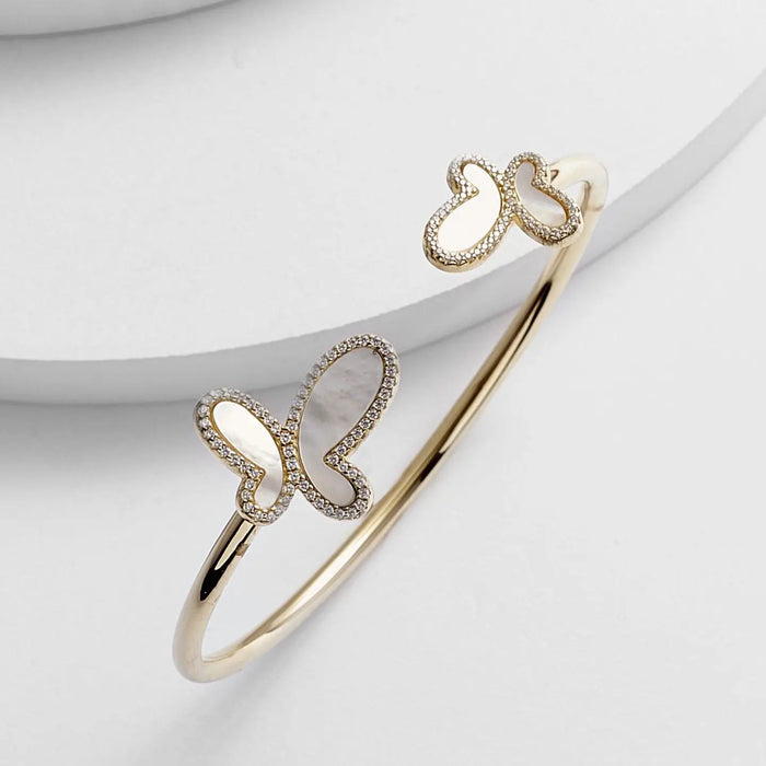 FAYE BUTTERFLY MOTHER OF PEARL CUFF