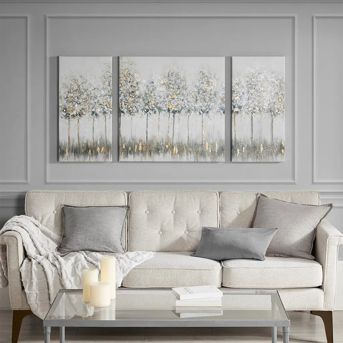 Gold Foil Abstract Landscape 3-Piece Wall Art