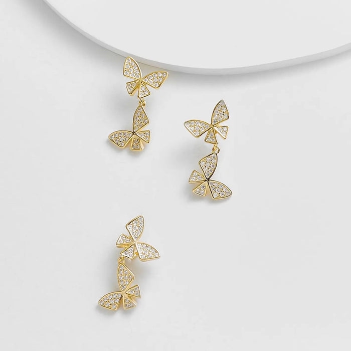 CYNTHIA BUTTERFLY EARRINGS & PENDANT SET