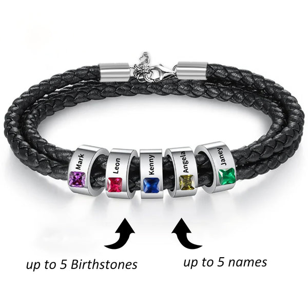 PERSONALIZED NAME BRACELET WITH BIRTHSTONE