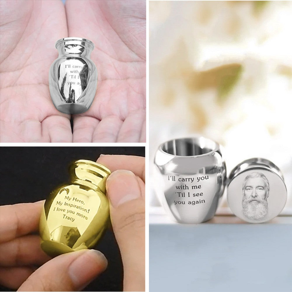 CUSTOM MINI URN FOR HUMAN ASHES