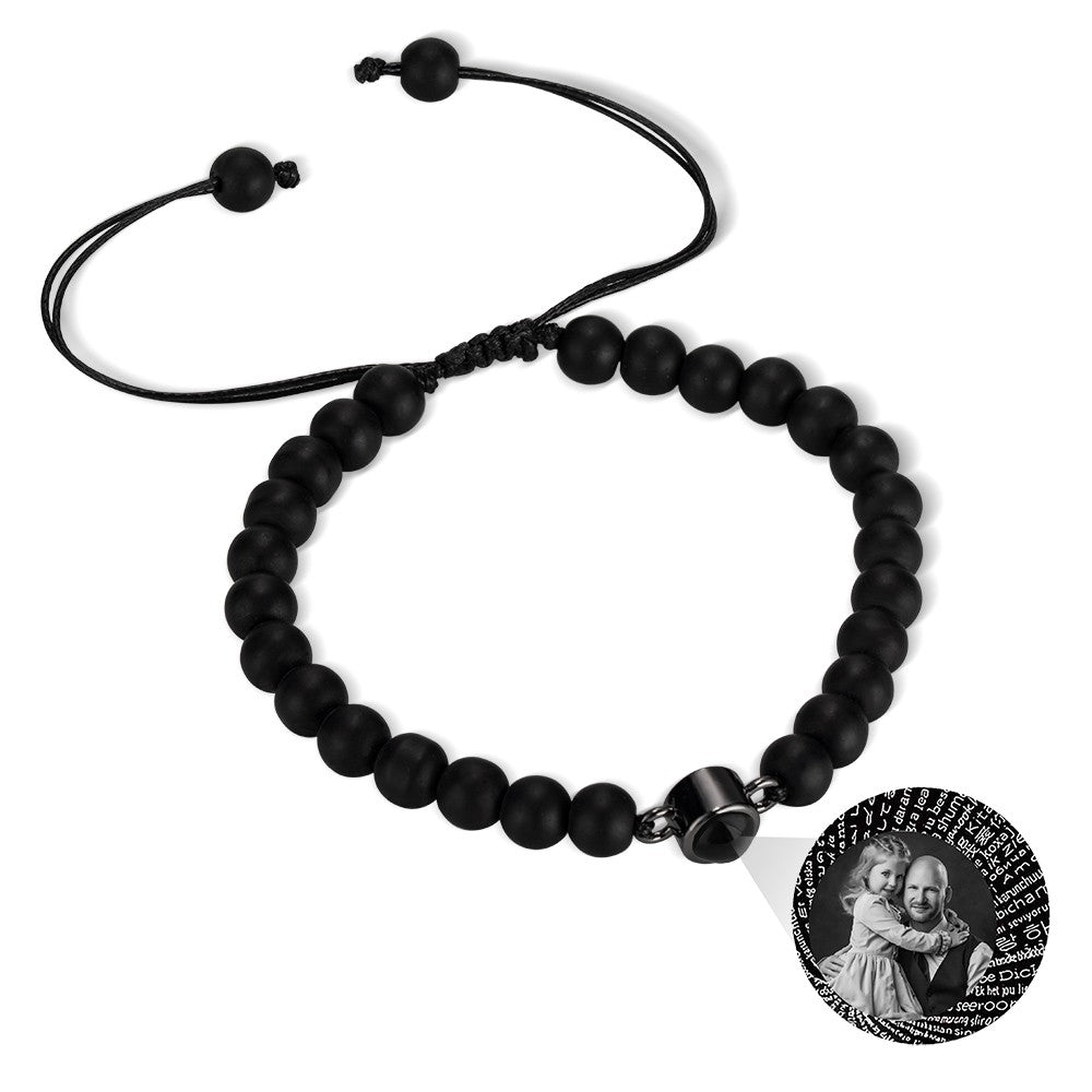 CUSTOM PHOTO PROJECTION TIGER EYE BRACELET