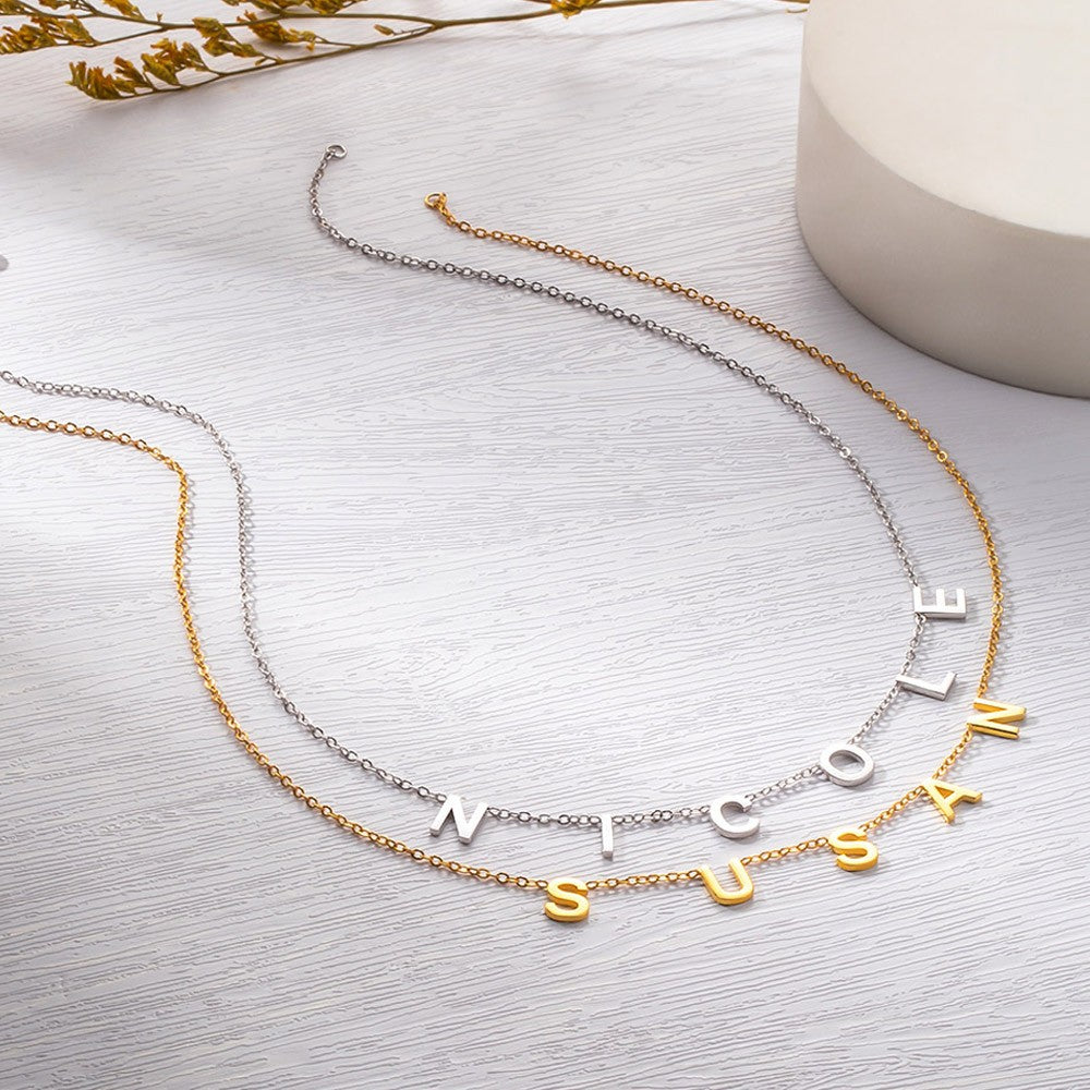 PERSONALIZED 1-8 INITIAL NAME NECKLACE