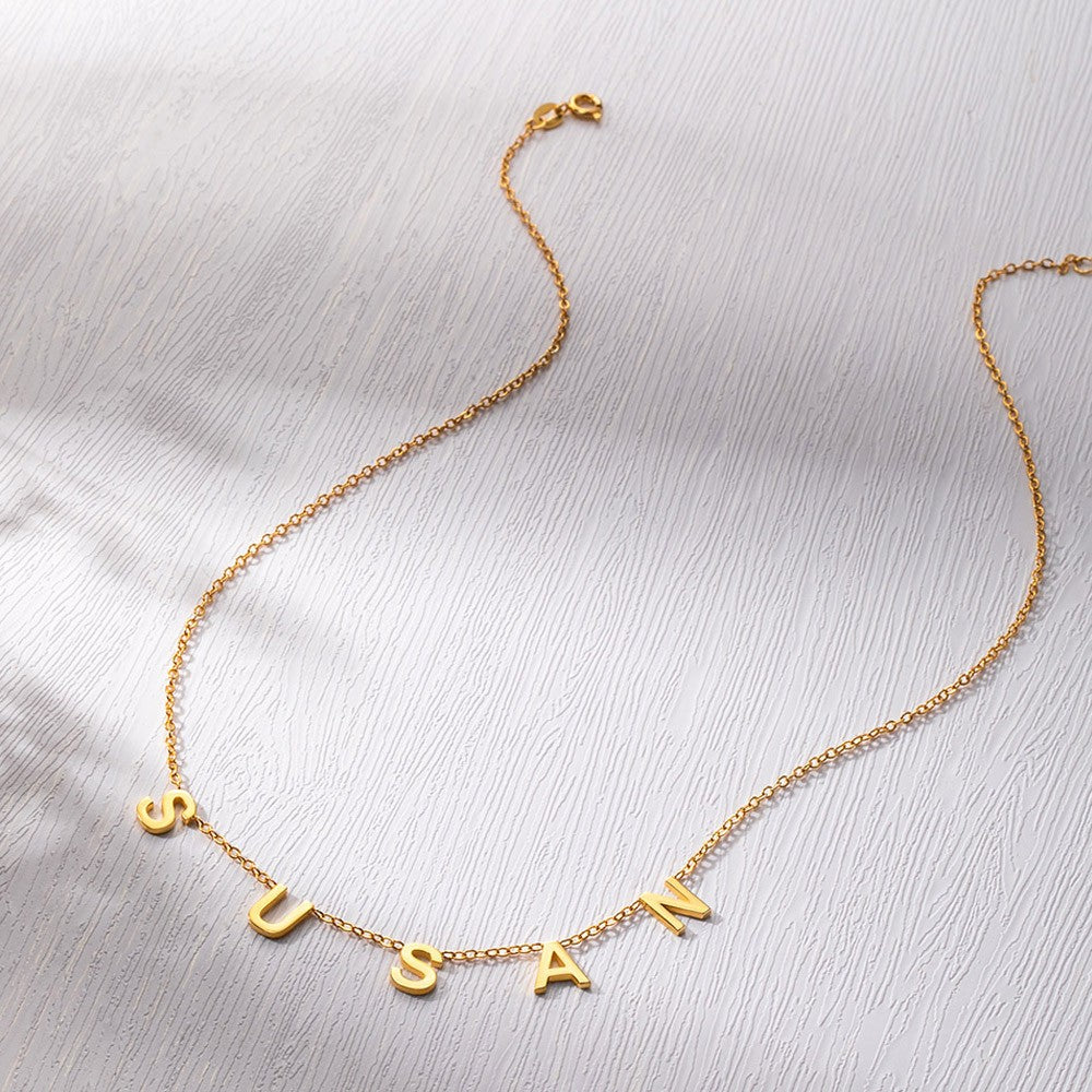 PERSONALIZED 1-8 INITIAL NAME NECKLACE