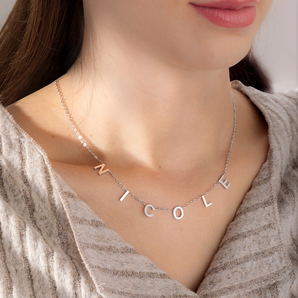 PERSONALIZED 1-8 INITIAL NAME NECKLACE