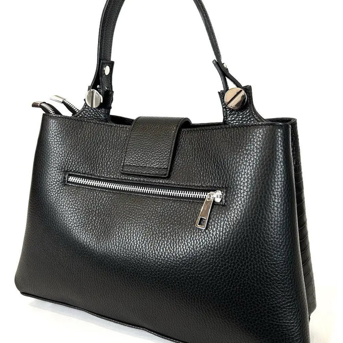 NEW! CLASSY ITALIAN LEATHER CROCO HANDBAG