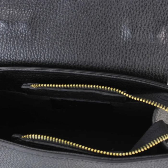 NEW! 613 ITALIAN LEOPARD & BLACK LEATHER HANDBAG WITH GOLD CHAIN