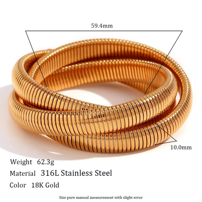 CLEMENTINE TRIPLE COBRA BRACELETS