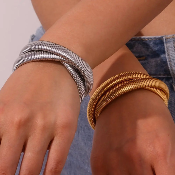 CLEMENTINE TRIPLE COBRA BRACELETS
