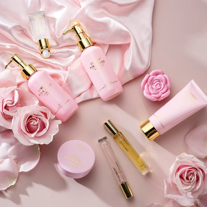 LUXURY PINK ROSE BATH AND BODY SET, 18PC BIRTHDAY SPA KIT