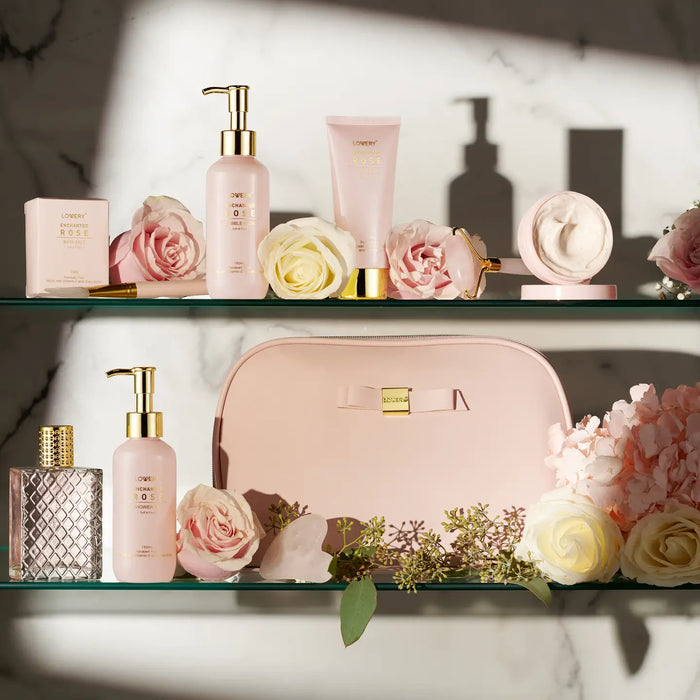ENCHANTED ROSE SELF CARE KIT - PERFUMES, JADE ROLLER & MORE