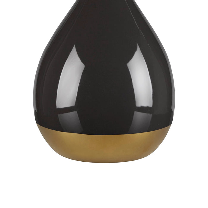 2-TONE CERAMIC TEARDROP TABLE LAMP, BLACK [SET OF 2]
