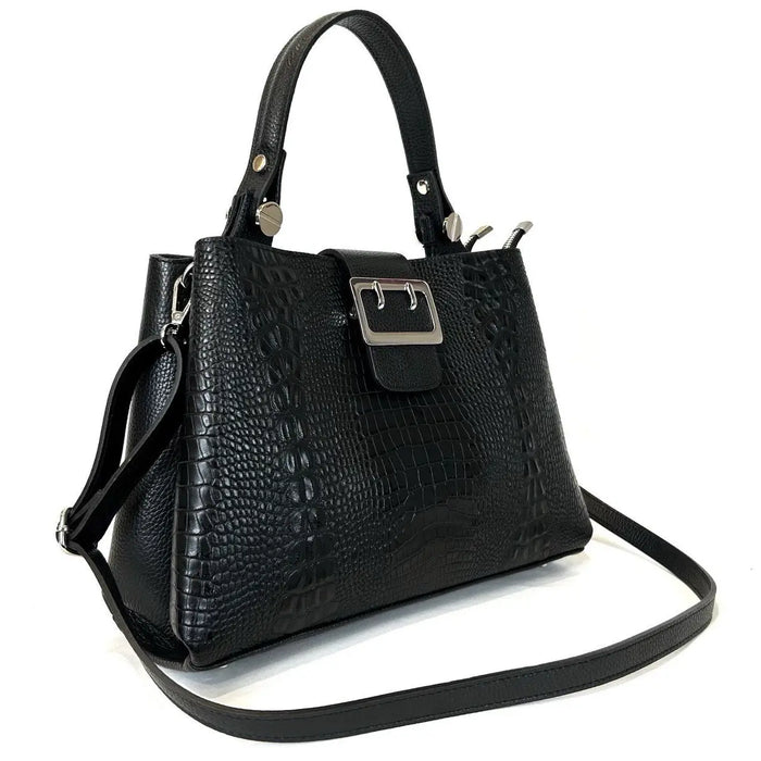 NEW! CLASSY ITALIAN LEATHER CROCO HANDBAG